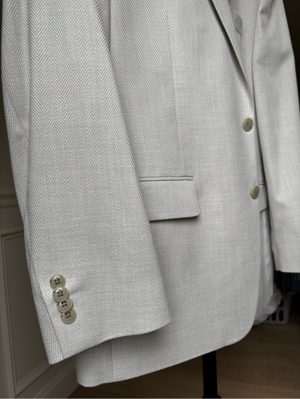 Michael Kors Light Cream Men's Sport Coat Blazer - Picture 3 of 10